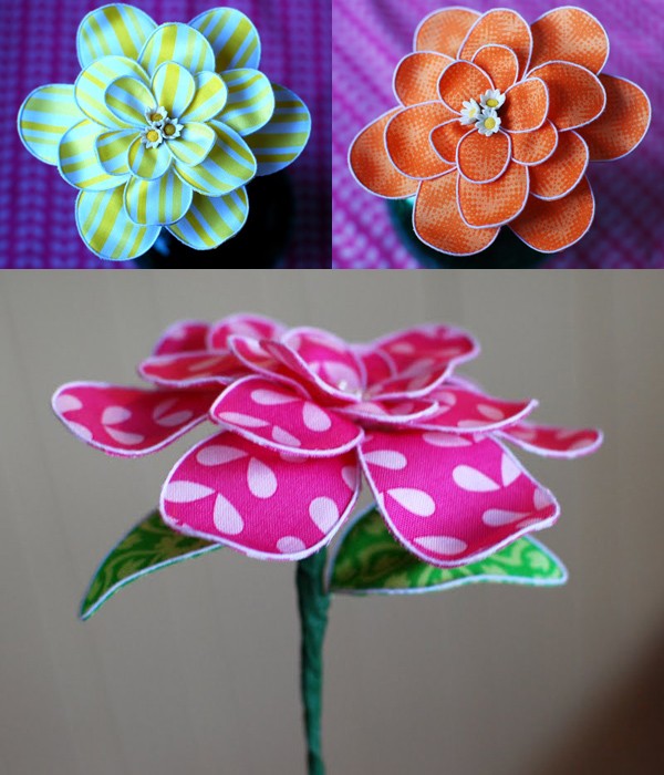 Học cách làm hoa vải đơn giản mà đẹp 9