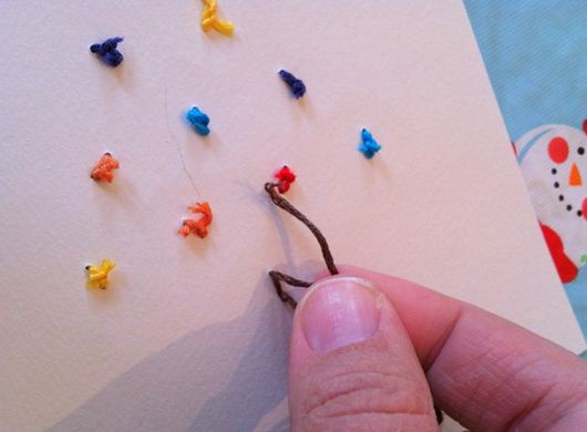 Cách làm thiệp Giáng sinh từ cúc áo