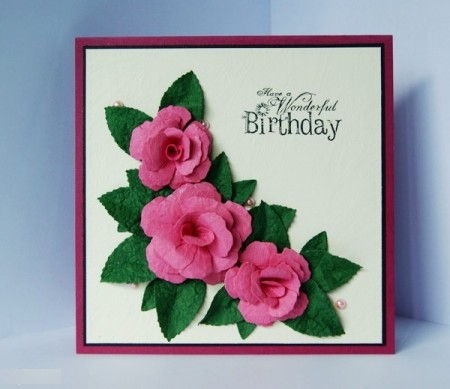 Cách làm thiệp sinh nhật 3D hình hoa hồng tặng bạn