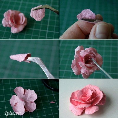 Cách làm thiệp sinh nhật 3D hình hoa hồng tặng bạn