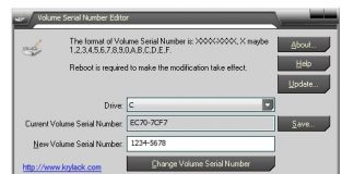 Volume Serial Number Editor v2.02.34-P2P
