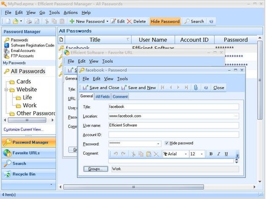 Efficient Password Manager Pro v5.22 Build 530 Multilingual-P2P