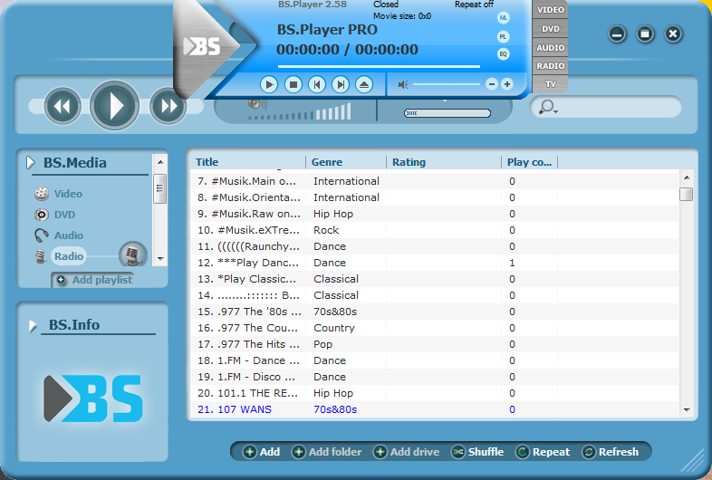 BS.Player Pro v2.71 Build 1081 Multilingual-P2P + Portable BS.Player Pro v2.71 Build 1081 Multilingual-P2P + Portable