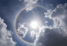 Quầng xuất hiện báo trước một thời kỳ không mưa