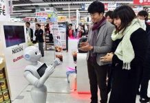 Robot bán máy pha cafe