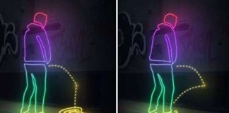 Loại sơn độc đáo chống nạn tiểu bậy nơi công cộng