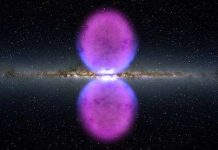 Lỗ đen của dải Ngân hà có thể đã phun trào ra bong bóng khí khổng lồ