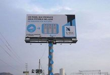 Biển quảng cáo có khả năng sản xuất nước