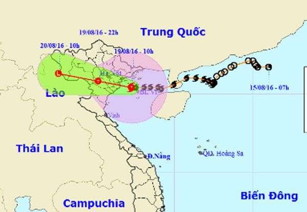 Vào thủ đô Hà Nội, bão suy yếu thành áp thấp nhiệt đới