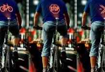 Concept Cyclee: máy chiếu trạng thái đang chạy trên đường của xe đạp