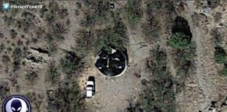 Google Earth chụp ảnh vật thể tròn màu đen giống đĩa bay