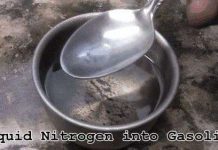 Điều "kì lạ" xuất hiện khi xăng và nitơ lỏng gặp nhau