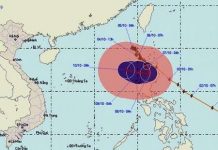 Bão Parma có đường đi dị thường