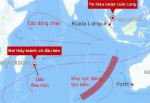 Hành trình và hướng đi của các mảnh vỡ MH370