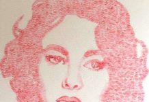 Vẽ tranh bằng cách hôn lên giấy