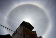 Quầng sáng lạ trên bầu trời Đà Lạt