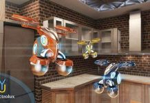 Robot bay làm bartender