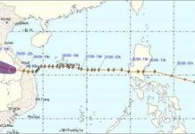 Bão số 9 đã suy yếu thành áp thấp nhiệt đới