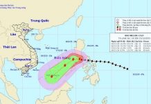 Bão Melor giật cấp 17 đang hướng vào biển Đông