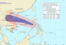 Bão Sơn Tinh trở thành cơn bão số 8 tại Biển Đông