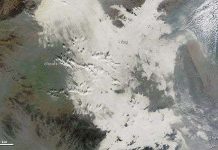 Nhìn thấy khói bụi Trung Quốc từ không gian