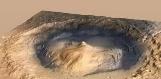 Hồ nước miệng núi lửa trên sao Hỏa biến đổi gây sốc