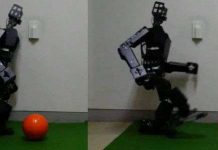 Robot đá bóng như người