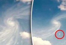 UFO và xoáy ốc bí ẩn xuất hiện đồng thời trên bầu trời Thụy Sỹ