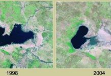 Hồ nước ngọt sa mạc Trung Quốc dần biến mất