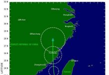 Bão số 5 hướng vào Trung Quốc