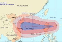 Bão Nalgae mạnh cấp 14 hướng vào biển Đông