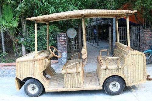 Độc đáo xe điện bằng tre thân thiện với môi trường