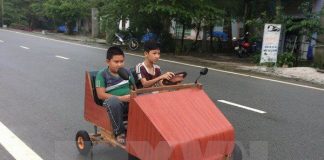 Thừa Thiên-Huế: Học sinh lớp 9 chế tạo xe ôtô chạy bằng điện