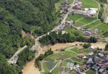 Cảnh báo mưa lớn chưa từng có ở miền Tây Nhật Bản