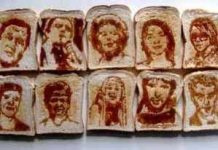 Nghệ thuật hội hoạ trên… bánh mì