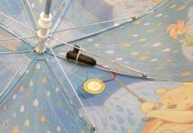 Dù thông minh thu thập dữ liệu mưa