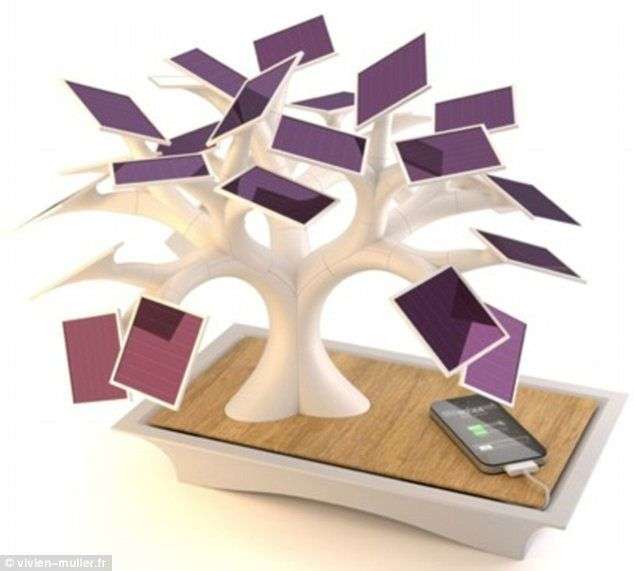 Sạc pin cho điện thoại từ cây bonsai