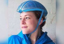 Mũ bảo hiểm bằng giấy có thể gấp gọn