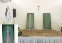 Cửa sổ có hình ảnh "Đức mẹ" được di dời