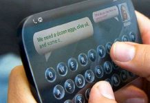 Bàn phím trong suốt, chỉ nổi khi cần