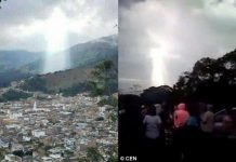 Sau lở đất, "hiện thân của Chúa" xuất hiện trên bầu trời Columbia