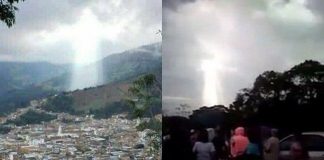 Sau lở đất, "hiện thân của Chúa" xuất hiện trên bầu trời Columbia