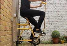 Mẫu xe đạp lên xuống nhà cao tầng thay thang máy