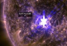 Tai lửa Mặt Trời bùng phát, hướng về Trái Đất