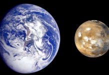 Sao Hỏa và trái đất xích lại gần nhau