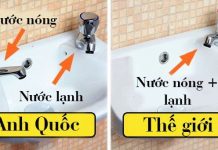 Anh Quốc là nơi duy nhất có 02 vòi nước trên cùng một bồn rửa. Lý do là...