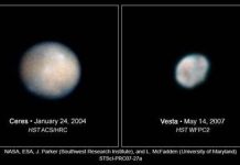 Hình ảnh của hai tiểu hành tinh Ceres và Vesta do Hubble gửi về
