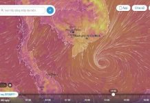 Cập nhật trực tiếp đường đi của bão Tembin