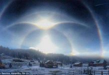 Quầng băng lạ, hiếm có ở Mỹ Quầng băng lạ, hiếm có ở Mỹ