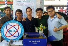 Nhóm sinh viên dùng đồ “ve chai” làm máy đóng dấu tự động